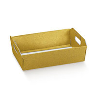 HAMPER TRAY SMALL 220x160x50mm GOLD MOTTLED