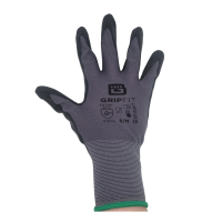 Bodytech Flexi, Nitrile Foam Glove, Food Safe & Touch Screen Pair, Black/Grey