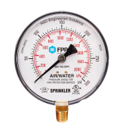 Air/Water Sprinkler Gauge, 0-300 psi, 1/4" NPT (2025)