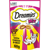 Dreamies Cat Treat Mix - Cheese & Beef 60g x 8