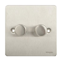 Flat Plate Stainless Steel DIMMER  2Gang 2way| LV0701.0102