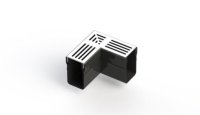 Slim 65mm Corner piece for Drain Channel with Aluminium Grate
