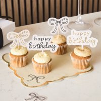 Birthday Bow Food Picks - Pack of 12