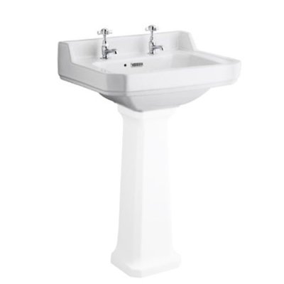 Cashel 56cm Washbasin 2 Taphole