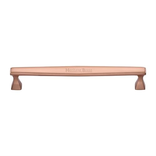 C0334-203-SRG - Heritage Brass Cabinet Pull Deco Design 203mm CTC Satin Rose Gold Finish