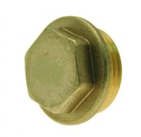 1/2" Flanged Brass Plug 348216