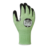 Traffi Medium Weight Sandy Nitrile Glove, Green/Black