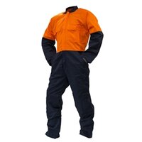 820011, Hi Vis Overalls, Day only 300 Gsm Orange/Navy