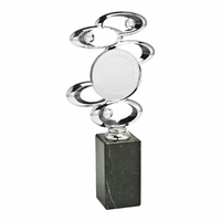 28cm Silver Spiral Blaze Trophy on Marble