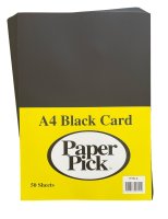 A4 Black Card (50)