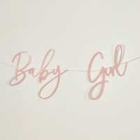 Pink 'Baby Girl' Card Banner 2m