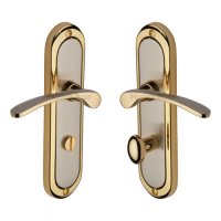 AMB6230-JP - Heritage Brass Door Handle for Bathroom Ambassador Design Jupiter Finish