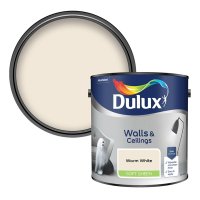 Dulux Soft Sheen Warm White 2.5L Paint Tin & Colour Swatch