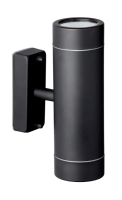 TRALEE 2x35W GU10 up/down wall light, IP44, Dark Grey, double