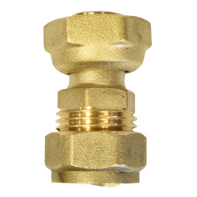 15mm X 1/2in Compression Straight Tap Connector - Heavy Pattern