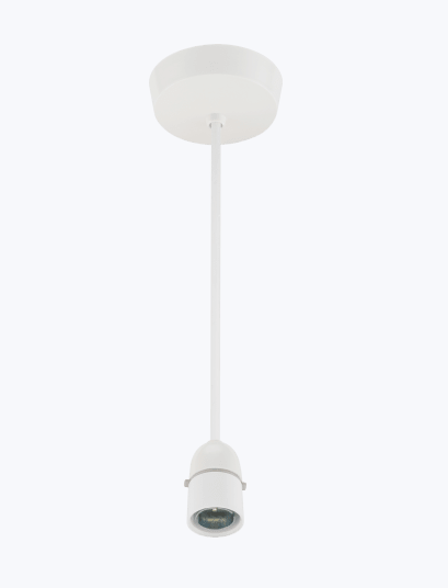 Luceco T2 6" B22 White Pendant