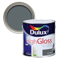 Dulux High Gloss Gunmetal 2.5L Tin & Colour Swatch