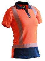 D/N S/S Segmented Tape Microfibre Polo Women&rsquo;s