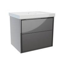 ERLA 600MM WALL HUNG TWIN DRAWER ANTHRACITE