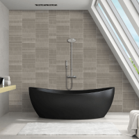 MODERN SMALL TILE GRAPHITE PANEL 250MM PK4