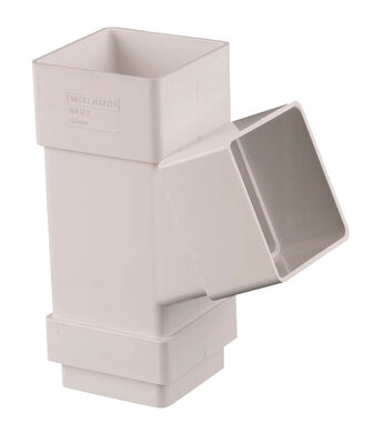 65mm Square 112.5 degree Branch Arctic White