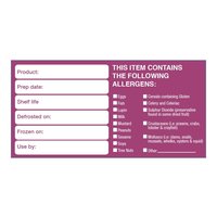 50x100mm Removable Product/Allergen Label (500)