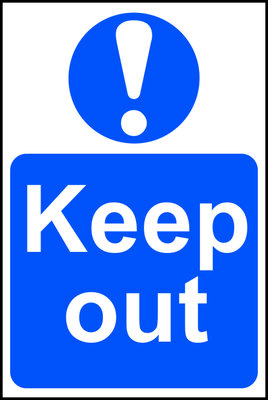 Safety Sign Keep Out PVC 400x600mm