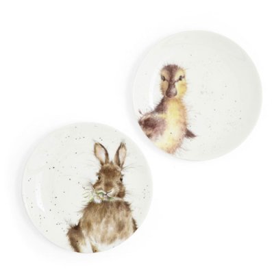 Wrendale Rabbit & Duck Coupe Plates