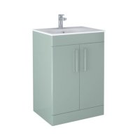 Tucker French Bucks 600mm Floor Standing Two Door Basin Unit Matt Pistachio