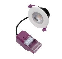 TRIUMPH EXPRESS TILT 4/6 Dual Wattage IP65 Fire Rated Downlight CCT4 2 part connector white Trim