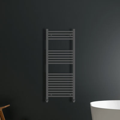 Vaporo Alta Straight 22mm Heated Towel Rail 1200 x 600mm - Anthracite