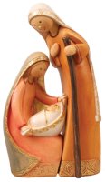 Resin Nativity/Holy Family/Coloured - 6 1/2 inch   (89142)