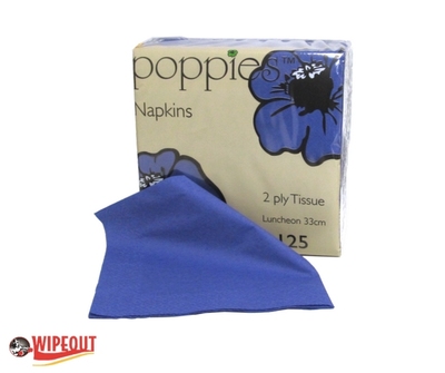 SERVIETTES LUNCHEON NAVY BLUE 33cm 2ply c/s 2000