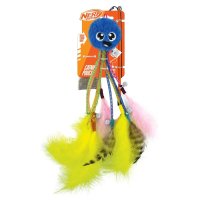 Nerf Cat Ultraplush Nylon Elastic Octo with Bells and Wand 12in Blue/Multi-Color 1x2