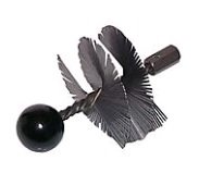 Spinborstel gehard staal met bol diam.100