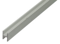 Alberts H Profile Satin Aluminium 22x14mm 1 Metre 473952