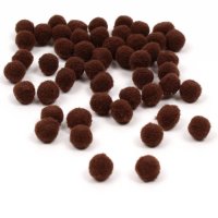 Pom Poms - 25mm & 40mm Brown (30 pieces)