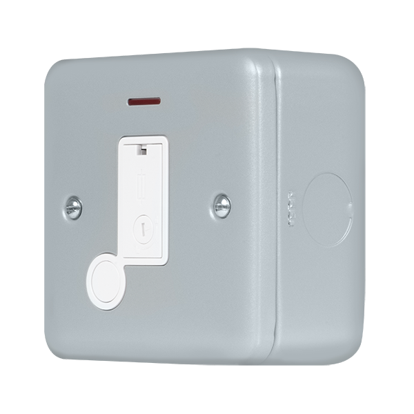 Click 13A Fused Unit + Neon W/Flex Outlet Metal Clad Pro MCP053