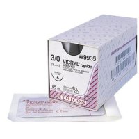 Johnson & Johnson 3/0 Vicryl Rapide Sutures - 75cm x 12 25mm, 5/8 Circle, CC - DMI Dental Consumables Ireland - Next Day Delivery