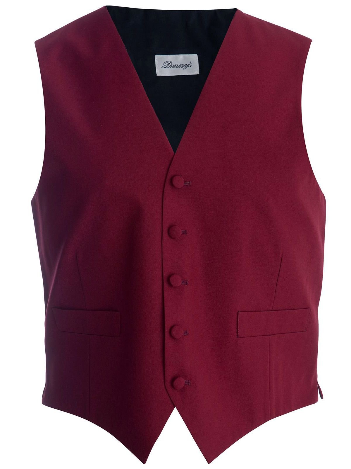 UNISEX PLAIN POLY PANAMA WAISTCOAT WITH SELF BACK