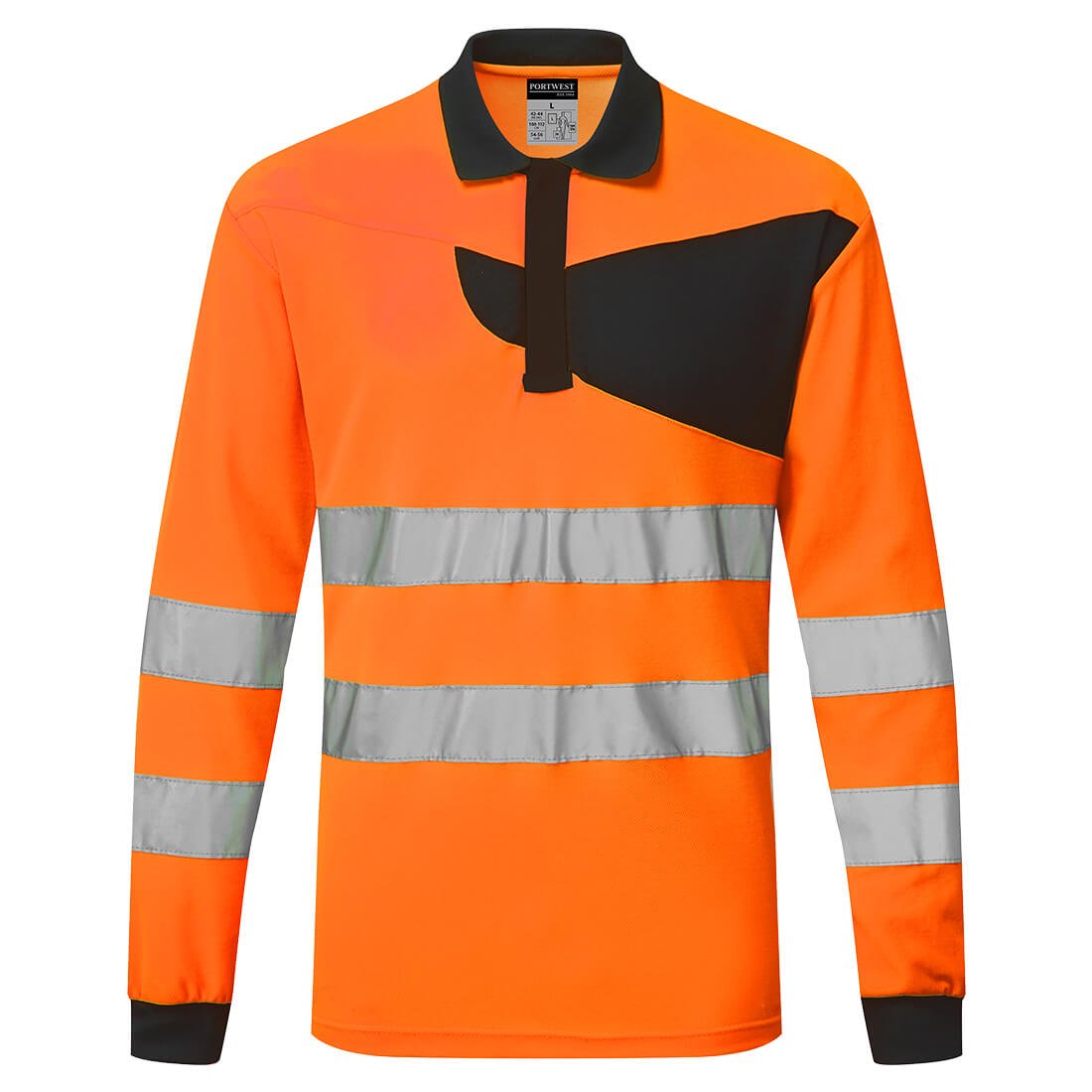 PWEST PW220 PW2 HI-VIS POLO SHIRT L/S