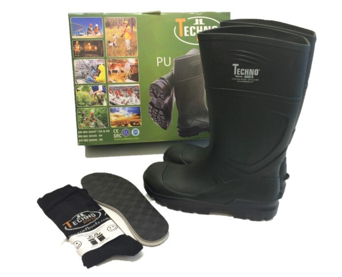 techno wellington boots