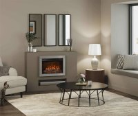 Be Modern 26" Adali Wall Mounted Fire with Brushed Steel Trim AWMFT&nbsp;