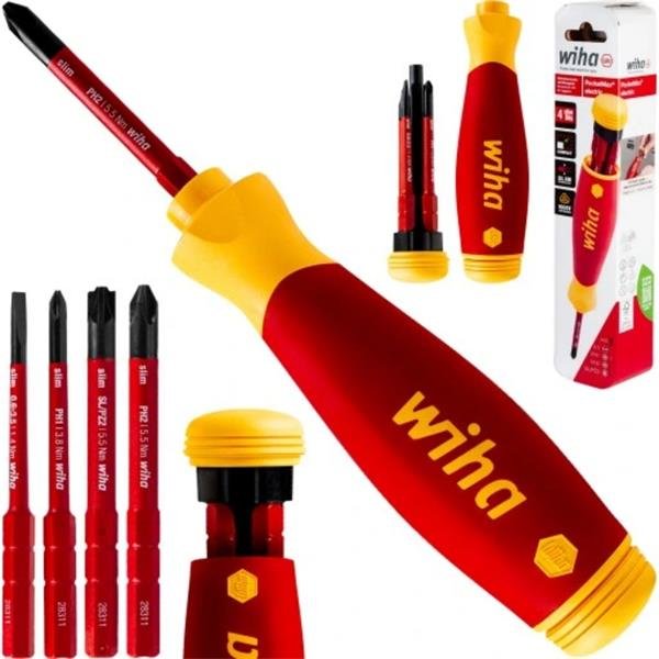 Wiha Electric Pocketmax Screwdriver Set 5 Piece