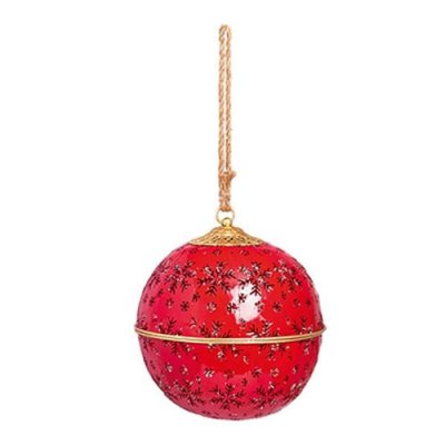 33cm Red Metal Snowflake Cut Out Bell
