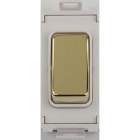 Schneider Ultimate Screwless Grid Polished Brass Retractable switch|LV0701.1057