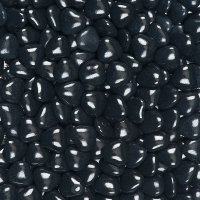 Small Chocolate Hearts Black - 15mm