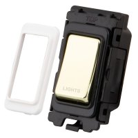 Polished Brass 20 Grid Module - LIGHTS - 3050-050LT
