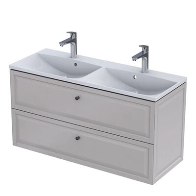 Chatsworth 120cm 2 Drawer Vanity Unit - Sand Matt