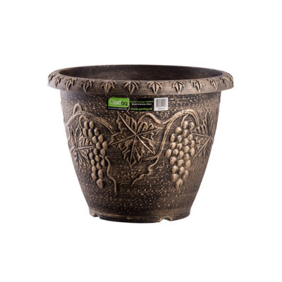 Rustic Vintage Planter 45cm Black/bronze